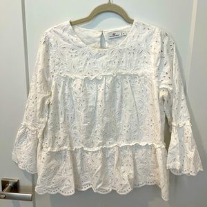 Vineyard Vines White Eyelet Blouse